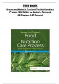 Test bank  for Krause and Mahan&rsquo;s Food and The Nutrition Care  Process 16th Edition by Janice L&period; Raymond  All Chapters 1-45 Covered 