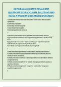 D270 &lpar;Business&rpar; DAVIS FINAL EXAM  QUESTIONS WITH ACCURATE SOLUTIONS AND  RATED A WESTERN GOVERNORS UNIVERSITY&period;