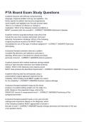 PTA Board Exam Study Questions questions and answers