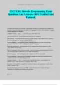 CSCI 1301&colon; Intro to Programming Exam Questions And Answers 100&percnt; Verified And Updated&period;