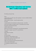 Hs 210 Exam 2 Questions And Answers 100&percnt; Verified And Updated