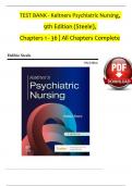 TEST BANK - Keltners Psychiatric Nursing&comma; 9th Edition &lpar;Steele&rpar;&comma; Chapters 1 - 36 &vert; All Chapters Complete