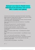 National Consortium for Health Science Education Exam Questions And Answers 100&percnt; Verified And Updated&period;