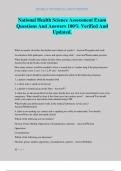 National Health Science Assessment Exam Questions And Answers 100&percnt; Verified And Updated&period;