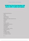 NCHSE Post-Test Exam Questions And Answers 100&percnt; Verified And Updated&period;