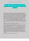 Red Hat System Administration II Exam Questions And Answers 100&percnt; Verified And Updated&period;