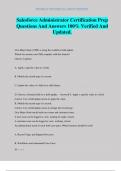 Salesforce Administrator Certification Prep Questions And Answers 100&percnt; Verified And Updated&period;