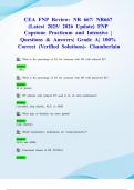CEA FNP Review&colon; NR 667&sol; NR667 &lpar;Latest 2025&sol; 2026 Update&rpar; FNP Capstone Practicum and Intensive &vert; Questions & Answers&vert; Grade A&vert; 100&percnt; Correct &lpar;Verified Solutions&rpar;- Chamberlain