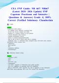CEA FNP Guide&colon; NR 667&sol; NR667 &lpar;Latest 2025&sol; 2026 Update&rpar; FNP Capstone Practicum and Intensive &vert; Questions & Answers&vert; Grade A&vert; 100&percnt; Correct &lpar;Verified Solutions&rpar;- Chamberlain