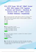 CEA FNP Exam&colon; NR 667&sol; NR667 &lpar;Latest 2025&sol; 2026 Update&rpar; FNP Capstone Practicum and Intensive &vert; Questions & Answers&vert; Grade A&vert; 100&percnt; Correct &lpar;Verified Solutions&rpar;- Chamberlain