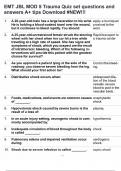 EMT Exam &lpar;JBL&rpar; Ch&period; 13-18 exam set questions and answers correct and verified A  Tips NEW&excl;&excl;&excl;&excl; bundle correct with latest updates
