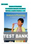 TEST BANK - Anatomy and Physiology&colon; An Integrative Approach&comma; 4th edition by McKinley & Loughlin&comma; All 29 Chapters Covered&comma; Verified Latest Edition