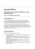  Employment Law for Business 10th Edition &ndash; Dawn Bennett-Alexander Instructor Manual Comprehensive Teaching Material