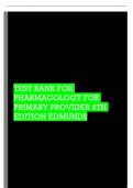 Test Bank for Pharmacology for the Primary Care Provider 4th Edition by Authors&colon; Marilyn Edmunds and Maren Mayhew ISBN 9780323087902 Chapter 1-73 &vert; Complete Guide A&plus;