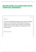 DJJ PAR EXAM 122 QUESTIONS WITH COMPLETE ANSWERS&excl;&excl;
