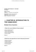 Anatomy and Physiology First Edition &ndash; Elizabet Test Bank Complete Exam Material