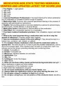 MEDICATION AIDE STATE TESTING NEBRASKA VERIFIED AND UPDATED LATEST TOP SCORE &vert;2025&vert;