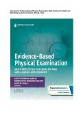 Test Bank For Evidence-Based Physical Examination Best Practices for Health & Well-Being Assessment 2nd Edition By Kate Sustersic Gawlik&comma; Bernadette Mazurek &vert; All Chapters with Answers and Rationales &vert; LATEST&period;