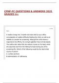 CPNP-PC QUESTIONS & ANSWERS 2025 GRADED A&plus;