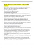 NU 335 - Final Exam Review Questions &vert;&vert; with Complete Solutions&period;