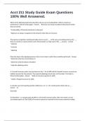 Acct 211 Study Guide Exam Questions 100&percnt; Well Answered&period;