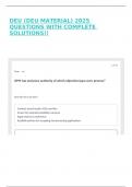 DEU &lpar;DEU MATERIAL&rpar; 2025 QUESTIONS WITH COMPLETE SOLUTIONS&excl;&excl;