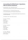 Accounting 211 &lpar;PSU&rpar; Exam 1 Questions With All Solved Solutions&period;