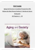 TEST BANK for Aging And Society A Canadian Perspectives  8th Edition By Mark Novak&comma; Herbert C&period; Northcott&comma; Karen Kobayashi All Chapters 1 to 20