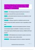 Certified Meeting Professional &lpar;CMP&rpar;  Exam REAL EXAM QUESTIONS AND  CORRECT ANSWERS