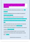 Certified meeting professional &lpar;CMP&rpar;  Test Question and Correct Answers &vert;  Rated A&plus;