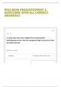 WGU D545 PREASSESSMENT 2 QUESTIONS WITH ALL CORRECT ANSWERS&excl;&excl;