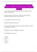 VETERINARY ASSISTANT COMMONLY TESTED QUESTIONS & ANSWERS 2025 &lpar;A&plus; GRADED 100&percnt; VERIFIED&rpar;VETERINARY ASSISTANT COMMONLY TESTED QUESTIONS & ANSWERS 2025 &lpar;A&plus; GRADED 100&percnt; VERIFIED&rpar;