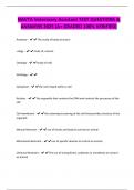 NAVTA Veterinary Assistant TEST QUESTIONS & ANSWERS 2025 &lpar;A&plus; GRADED 100&percnt; VERIFIED&rpar;