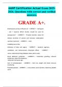AANP Certification Actual Exam 2025-2026&period; Questions with correct and verified answers&period;  GRADE A&plus;&period;