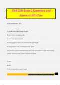 PNB 2250 Exam 3 Questions and Answers 100&percnt; Pass