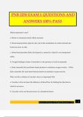 PNB 2250 EXAM 1 QUESTIONS AND ANSWERS 100&percnt; PASS