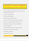 PNB 2250- Core Temperature Regulation Exam Questions and Answers 100&percnt; Pass