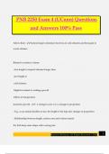 PNB 2250 Exam 4 &lpar;UConn&rpar; Questions and Answers 100&percnt; Pass