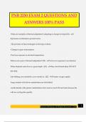 PNB 2250 EXAM 2 QUESTIONS AND ASNWERS 100&percnt; PASS