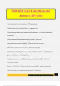 PNB 2250 Exam 1 Questions and Answers 100&percnt; Pass