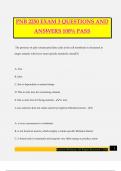 PNB 2250 EXAM 3 QUESTIONS AND ANSWERS 100&percnt; PASS