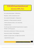 PNB 2250 Exam Questions and Answers 100&percnt; Pass