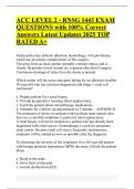 ACC LEVEL 2 - RNSG 1443 EXAM QUESTIONS with 100- Correct Answers Latest Updates 2025 TOP RATED