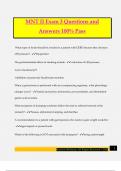 MNT II Exam 3 Questions and Answers 100&percnt; Pass