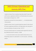 MNT II Exam 1 Questions and Answers 100&percnt; Pass