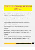 MNT II Test 2 Questions and Answers 100&percnt; Pass