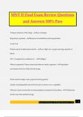 MNT II Final Exam Review Questions and Answers 100&percnt; Pass
