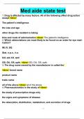 Med aide state test Questions and Answers 100&percnt; Pass&lpar;2025&sol;2026&rpar;