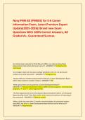     Navy PMK-EE &lpar;PMKEE&rpar; for E-6 Career Information Exam&comma; Latest Premium Expert Update&lpar;2025-2026&rpar;&vert;Brand new Exam Questions With 100&percnt; Correct Answers&comma; All Graded A&plus;&comma; Guaranteed Success