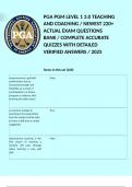PGA PGM LEVEL 1 3&period;0 TEACHING AND COACHING &sol; NEWEST 220&plus; ACTUAL EXAM QUESTIONS BANK &sol; COMPLETE ACCURATE QUIZZES WITH DETAILED VERIFIED ANSWERS &sol; 2025